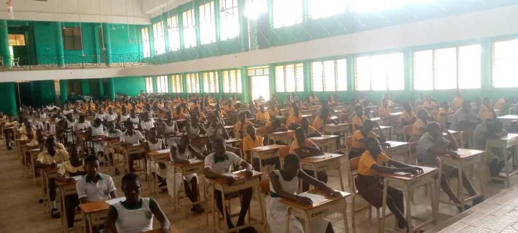 Students seated for the BECE