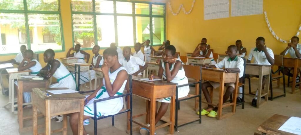 Students seated for the BECE